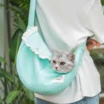 칠칠총애 애견 외출용 휴대 가방, 민트 그린, 큰 크기 (적용 가능한 무게 13kg 미만)