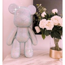 베어브릭 diy 베어브릭피규어 만들기 보석십자수 비즈공예 베어브릭, 51cm, 레이크 블루