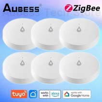 누수탐지기 aubess zigbee 누수 센서 tuya 스마트 홈 수위 감지기 스마트 라이프 앱 보안 누수 방지, 6개