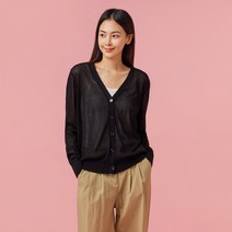 [JAJU/자주] 여 올데이 워셔블 가디건_블랙