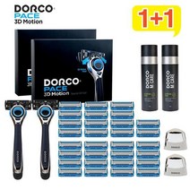 [1+1] 도루코 3D모션 면도기 풀세트, 없음