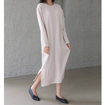 네오쿠비카 빅사이즈 골지 옆트임 롱원피스 lov896