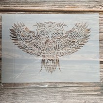 취미스텐실만들기 만다라 스텐실 템플릿-베이킹/저널/스크랩북/안료/잉크 패드/스프레이/핸드 페인팅 용 재사용 가능한 // 벽/가구 겨울 도안 리폼, 03 A4 Size 21 by 29.7cm