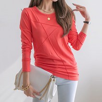 [나크21] (55~120) 언발 핀턱라인 티셔츠 KO21-T-05