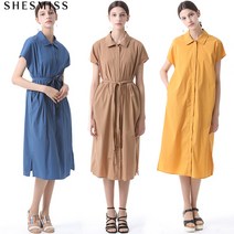 쉬즈미스 쉬즈미스 케서린 벨티드 코튼 원피스