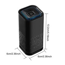 휴대용공기청정기 차량공기청정기 자동차공기청정기 USB 휴대용 공기 청정기 자동차 음이온 홈 포름 알데히, 01 Black