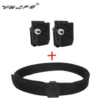 VULPO IPSC 벨트 홀스터 스피드 매거진 파우치 세트 경쟁 슈팅 잡지, 05 BK 2 Pouch_03 S-110CM