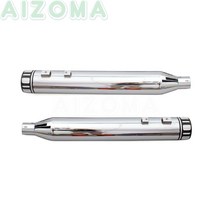 할리데이비슨 할리 투어링 스트리트 글라이드로드 킹 FLH FLT 울트라 클래식 95-19 에 대한 2X 크롬 오토바, 02 Chrome