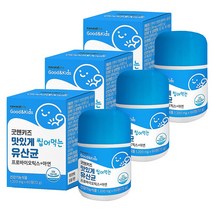 굿앤키즈 맛있게씹어먹는유산균60정 장건강 프로바이오틱스+아연 미국특허유산균2종 츄어블 분유맛 면역력, 3개, 60정