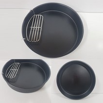 풍년주방 원 등심판 (고기판 구이판 코팅불판 원형불판 가스용불판) (부르스타 일구렌지 인덕션 언더렌지에 사용가능), 1개, 원형등심판_대형+원등심망