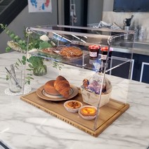 브래드 박스 2단/DIY/아크릴 원목/ 빵보관/브레드 브레드박스 2단 화이트