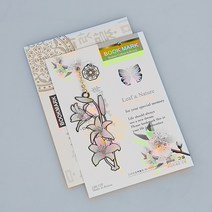 전통문양 체인장식 책갈피 북마크 기념품 선물 24K GP, 07. 백합