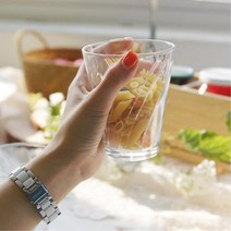 일본 완제품 유리컵 물컵 4p 예쁜유리잔 주스컵, 다이아패턴