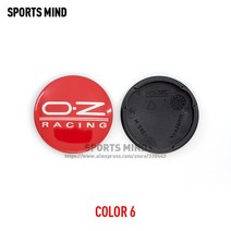 4 개/몫 M595 OZ 레이싱 62MM 자동차 휠 센터 허브 캡 합금 휠 림 센터 허브 캡 커버 센터 캡 교체 PA66M15, 06 RED SILVER