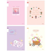1000 초등 3-6학년 무제노트 여아용 12218 IB, 색상/디자인랜덤