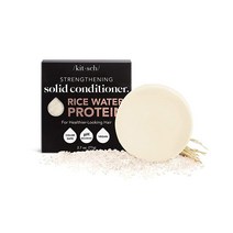 Kitsch 쌀물 단백질이 함유된 강화 헤어 컨디셔너 바 | 미국 제조 | 친환경 클렌징 및 모이스처라이징 컨디셔너 바 | 파라벤 프리 | --염 프리 컨디셔너 | 79.9g(2.