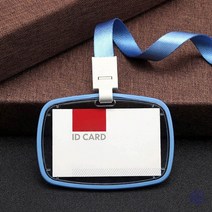 아크릴 양면 사원증 케이스 2p세트 가로형 블루 명찰 케이스 사원증 케이스 사원증케이스 아크릴 사원증 케이스