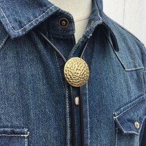 블루타이 행운의 목걸이 넥타이 대용 펜던트 타이슬링 악세사리 루프타이 원형 심플 운석 W29