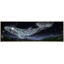 보석십자수 3D 야광 돌고래 DIY 인테리어 소품 선물+행운십자수 PW1145, 270x90cm