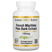 캘리포니아 골드 뉴트리션 CGN French 올리고핀 프랑스 해송 껍질 추출물 100mg 베지 캡슐 60정 피크노제롤