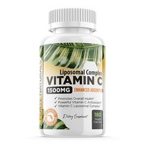 FORTE NATURALS 리포솜 비타민 C 해바라기 레시틴이 1500mg180캡슐