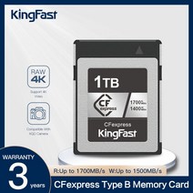 kingfast cfexpress type b 메모리 카드 128gb 256gb 512gb 1tb 디지털 slr 카메라 raw 4k 비디오용 cf express 디지털 메모리