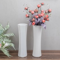자게화병 실버들 꽃병 30CM 하이 심플 현대 꽃꽂이 물 양성함 가능 룩 유러피안 화이트 3850505864, 30cm 원 화이트 _육방구 한 마리