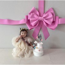 (완제품 12시주문시 당일출고)3단 대형리본 발렌타인데이 대왕리본 왕리본 가게 인테리어 장식 졸업식 입학식, 연핑크, 소