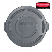 러버메이드 벤티드 브루트(166L) 원형 컨테이너 리빙박스, 회색뚜껑