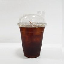 커피바바 92페트 14온스 아이스컵 + 드링킹돔뚜껑 세트, 3세트, 100개입, 410ml