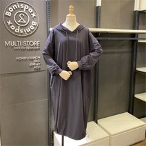 보니스팍스 NC02 루즈핏 후드 롱원피스 1 B38OP090