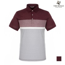 인디안 TREMOLO 컬러블럭 배색 반팔 카라 티셔츠__TRBASVM3106