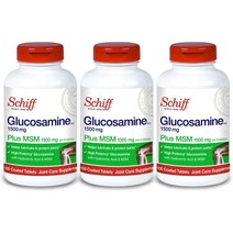 Schiff 쉬프 글루코사민 1500mg MSM 히알루로닉 150정 X 3개