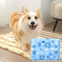 하임하이 반려동물 세척쉬운 양면 쿨매트, 눈꽃