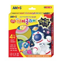아모스 탱탱 아이클레이 야광 18g 4색 세트, 50개