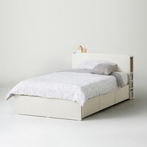 [1월 포토상품평 이벤트] 한샘 아임빅수납침대SS슬림수납헤드형(컬러8종)+노뜨컴포트, 침대색상:H형: (헤드)라이트그레이/(하부)화이트