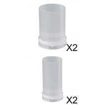 4 조각 캔들 몰드 대형 라운드 실린더 리브 왁스 캔들 만들기 공예 도구, 7x10cm 7x15cm, 분명한, 아크릴
