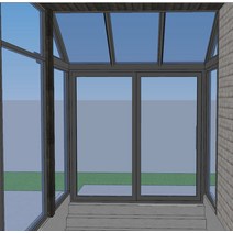 썬룸 방갈로 선룸 비가림막 낮은 전자 유리 보호 썬 룸 선룸 하우스 조립식 알루미늄 온실 뒤뜰, 한개옵션0