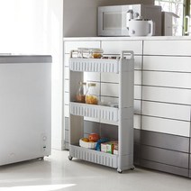 모던하우스 틈새주방수납 핸들형 슬림선반3단(폭15.5cm)_PL0618002