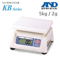 한국AND 주방저울 KB-5000 5kg 제빵 제과 요리 야채 청과 단순중량 국산, KB-5000 ( 5kg/2g )