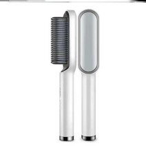 옆머리누르기 셀프다운펌 옆머리다운펌전문가용 세라믹 전기 스트레이트너 수염 브러시 남성용 빠른 가열, 02 WHITE_01 미국