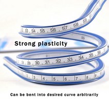 마킹게이지 목공용자 경사계 스크라이브 마킹측정 눈금자 선긋기유연한 곡선 눈금자 35, 60cm