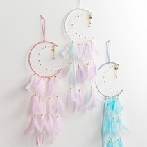 아이방 조명 달모양 LED드림캐처 모빌 탁자 장식용 소품 식탁 월행잉 매장, 화이트
