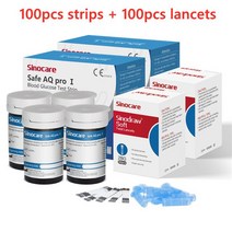 소형금고 불에안타는금고 비밀공간 Sinocare Safe aqpro I 혈당 측정기 모니터 키트 당뇨 테스터 50/100 테스트 스트립 란셋, [06] only 100 strips