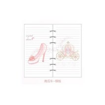 마카롱 컬러 A6A5 가죽 DIY 바인더 노트북 커버 다이어리 일정 플래너 종이 학교 문구, A6, Pumpkin Line