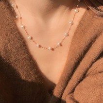 로스도스 more pearl necklace (silver 925) - 담수진주 은목걸이