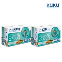 무릎관절영양제 프리미엄 뉴질랜드 푸른홍합 초록입홍합 초록홍합오일 KuKu Mussel, 45정, 2개