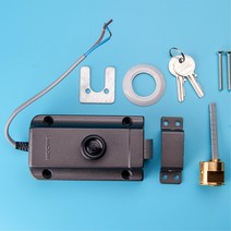 단독주택 대문 자동개폐기 철문 잠금장치 전기 블랙 대전도어락, 1개