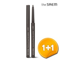 더샘 (1+1) 에코 소울 파워프루프 초슬림 아이라이너 0.1g, 2개, BK02 애쉬 블랙