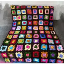 핸드메이드 여름 크로셰 코바늘 손뜨개 담요 카펫 러그 (폭 60cm)